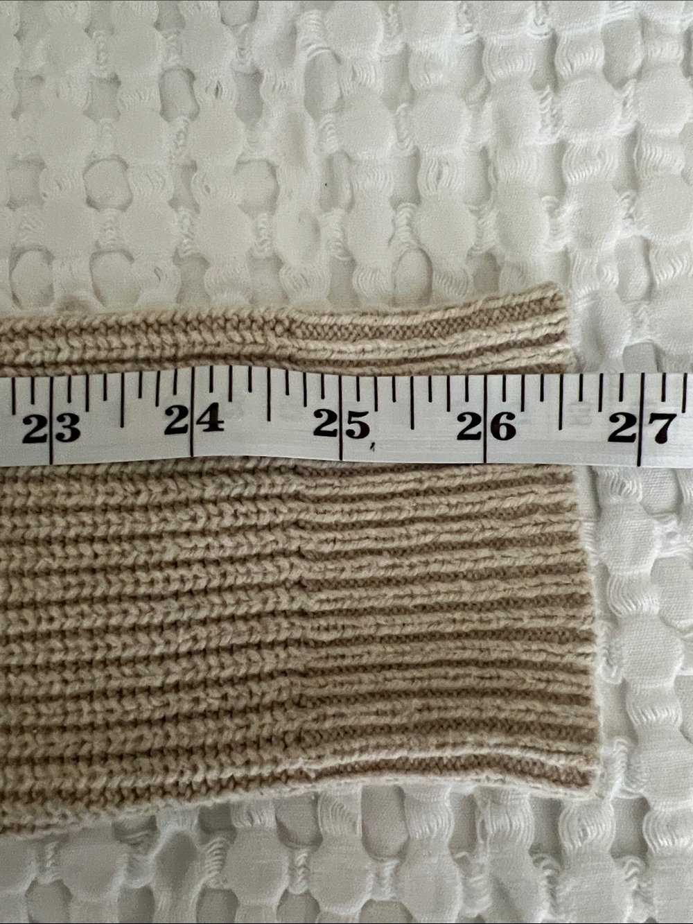 Madewell | Beige Slouchy Ribbed Crewneck Sweater Front Pocket #AA782 Size S - Picture 13 of 17